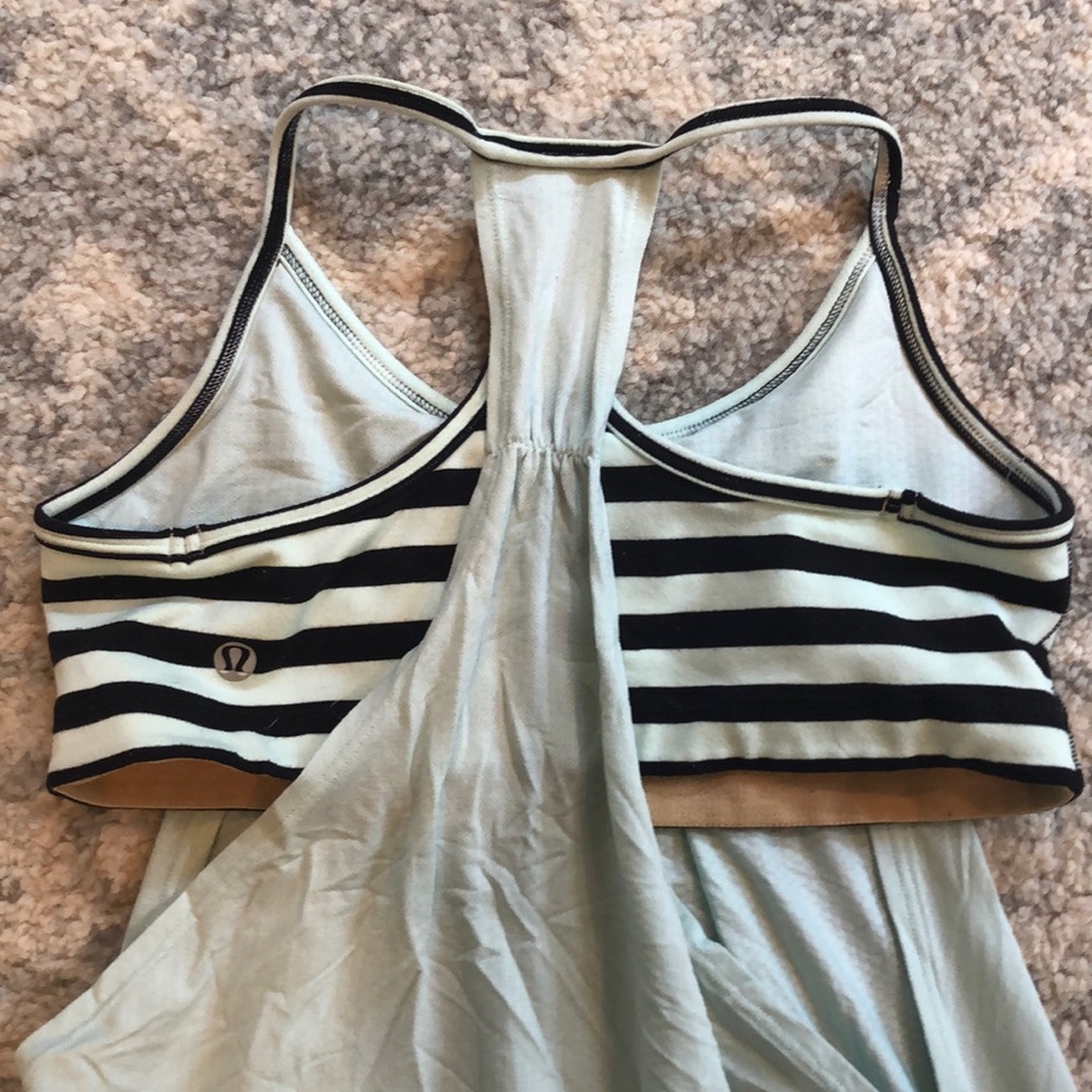 Mint green lululemon top with built in bra